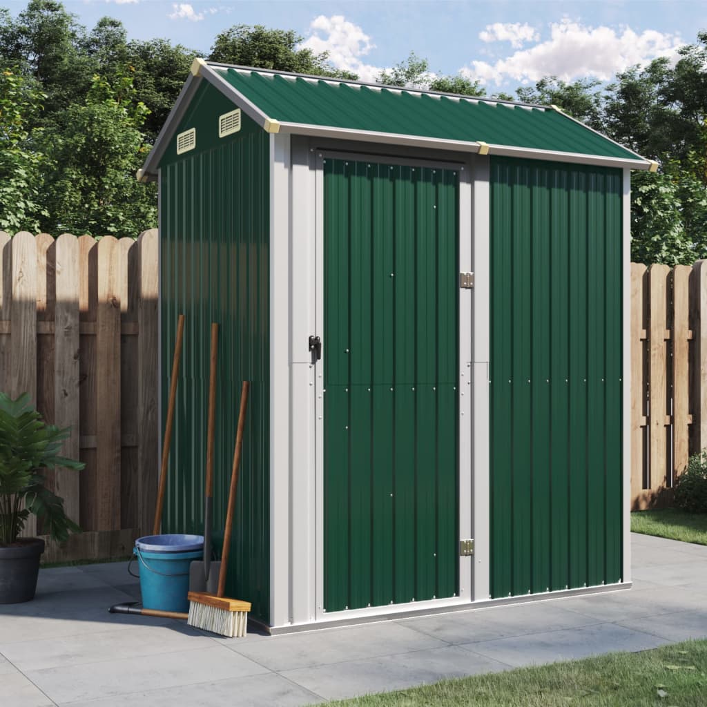 Garden shed 192x152.5x237 cm galvanized steel - green, ooo 1 - number 1.