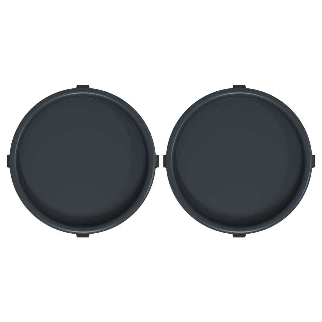 Plant cars with wheels 2 pcs. diam. 34 cm 35 kg gray - number 4.