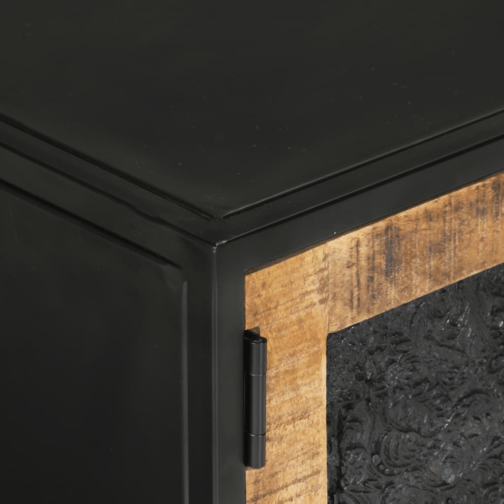 Stolik rtv 110x30x40 cm lite drewno mango i żelazo - number 6.