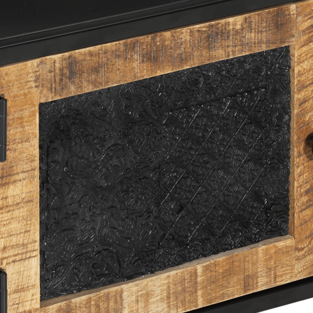 Stolik rtv 110x30x40 cm lite drewno mango i żelazo - number 8.