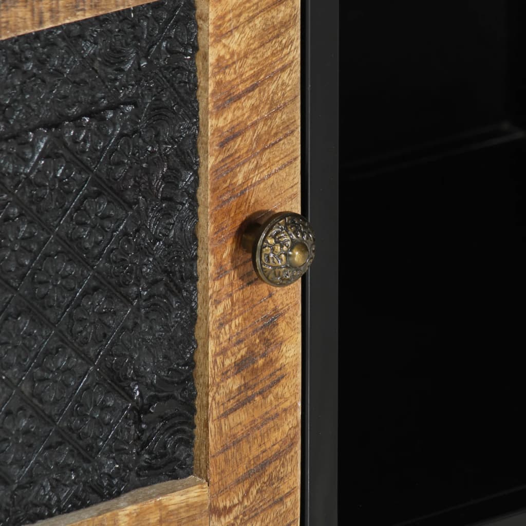 Stolik rtv 110x30x40 cm lite drewno mango i żelazo - number 7.