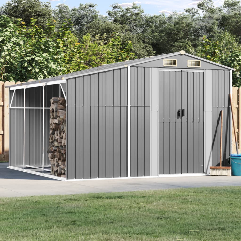 Garden shed galvanized steel - brown, 277 x 365.5 x 179 cm, 1 - number 1.
