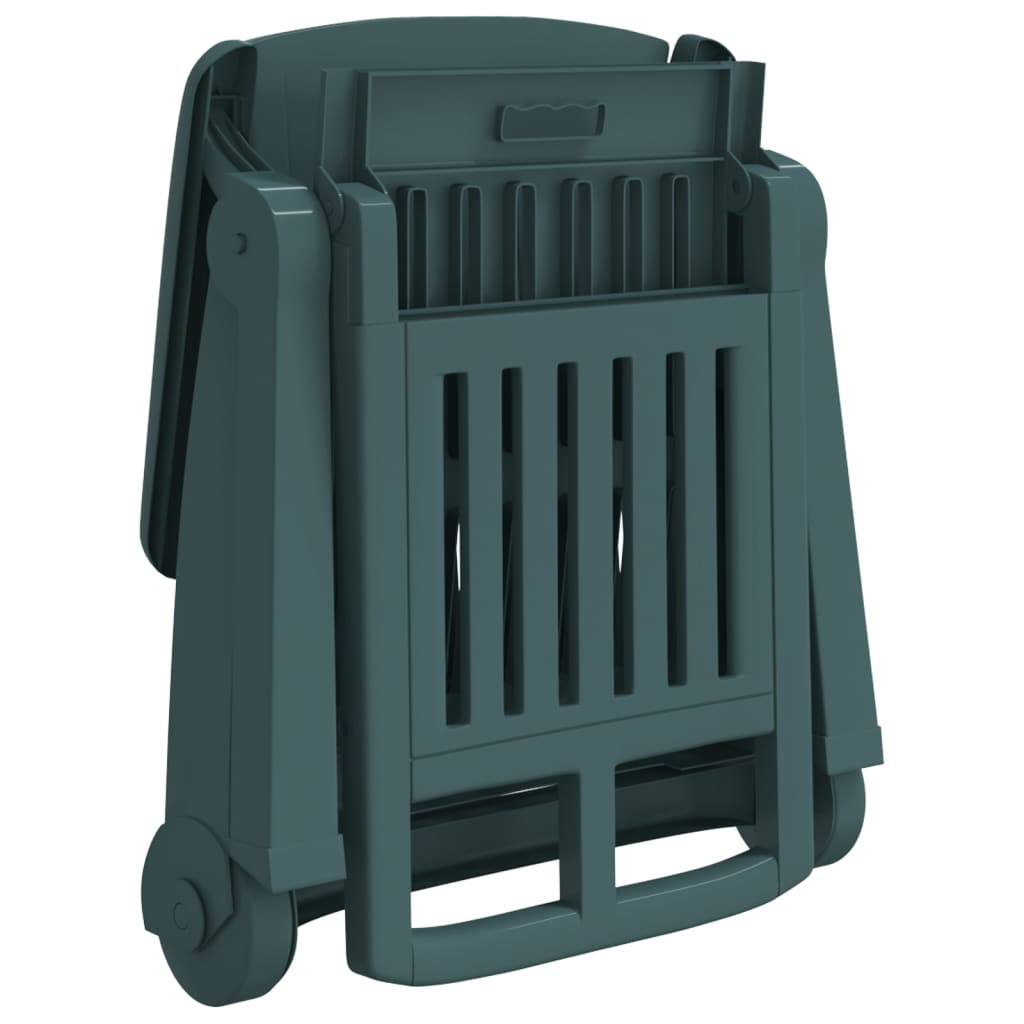 Foldbar liggestol med hjul pp grøn - number 7.