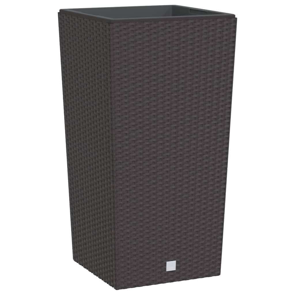 Plant jar 21/49 l removable insert pp rattanlook - brown, 49 l, 1 - number 2.