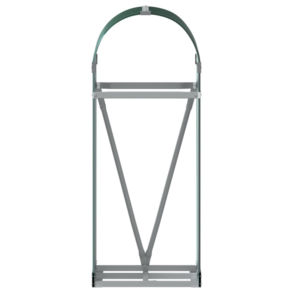 Firewood rack galvanized steel - green, 40 x 45 x 100 cm - number 4.