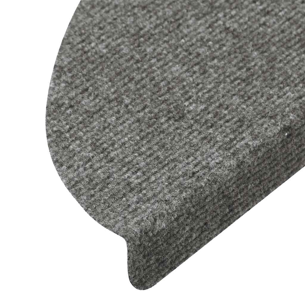 Tapis d'escalier autocollants pcs. 56x17x3 cm - gris, 10, demi-rond (56 x 17 cm) - number 7.