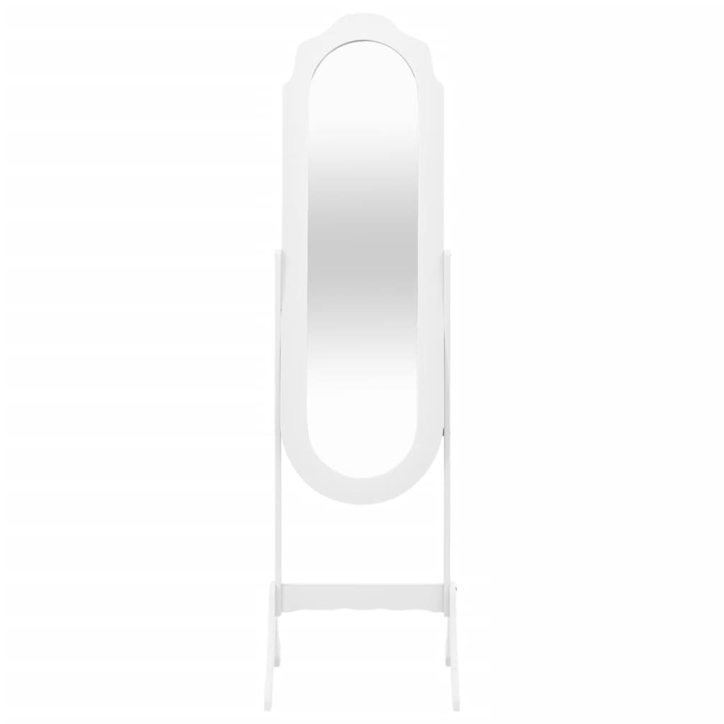 Freestanding mirror 45.5x47.5x160 cm engineered wood - white, 1 - number 2.