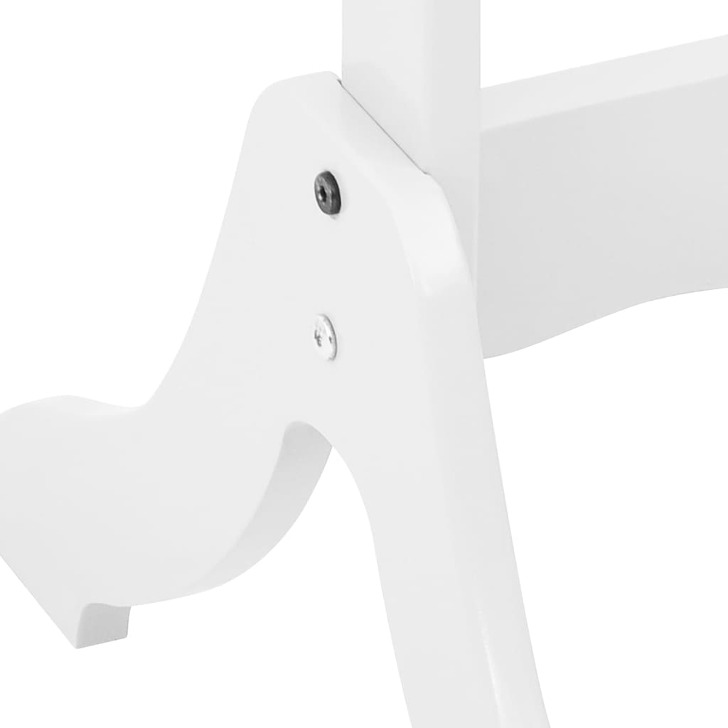 Freestanding mirror 45.5x47.5x160 cm engineered wood - white, 1 - number 6.