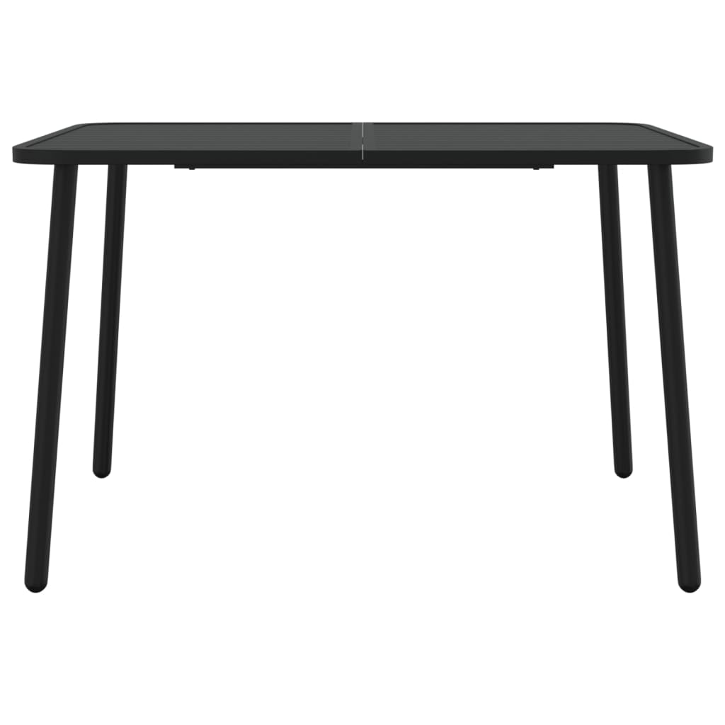 Blagovaonski stol set za vrt 5 dijelova čelika antracit siva - number 8.