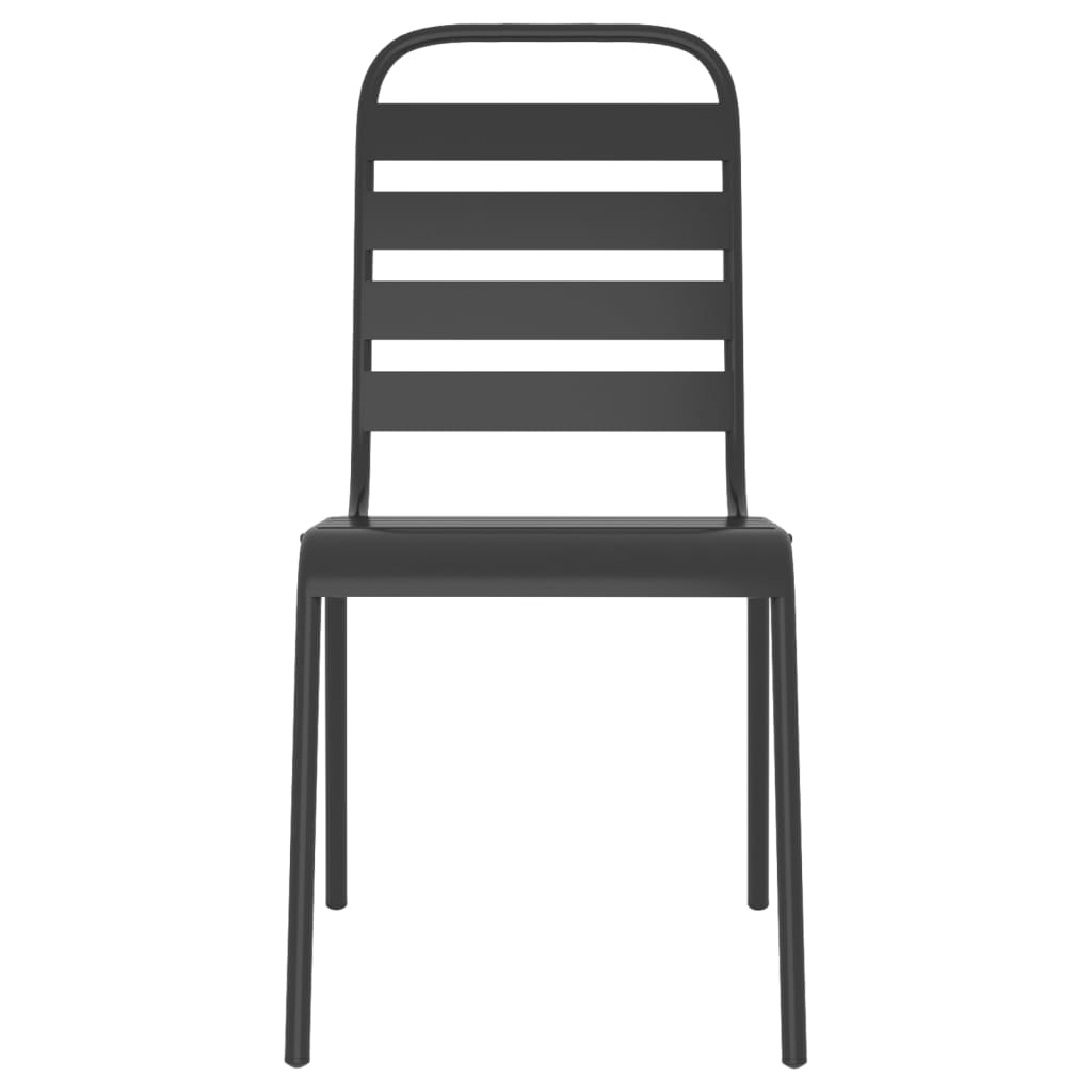 Spisebordssæt til haven 5 dele stål antracitgrå - bordlængde 50 cm, 4 - number 6.