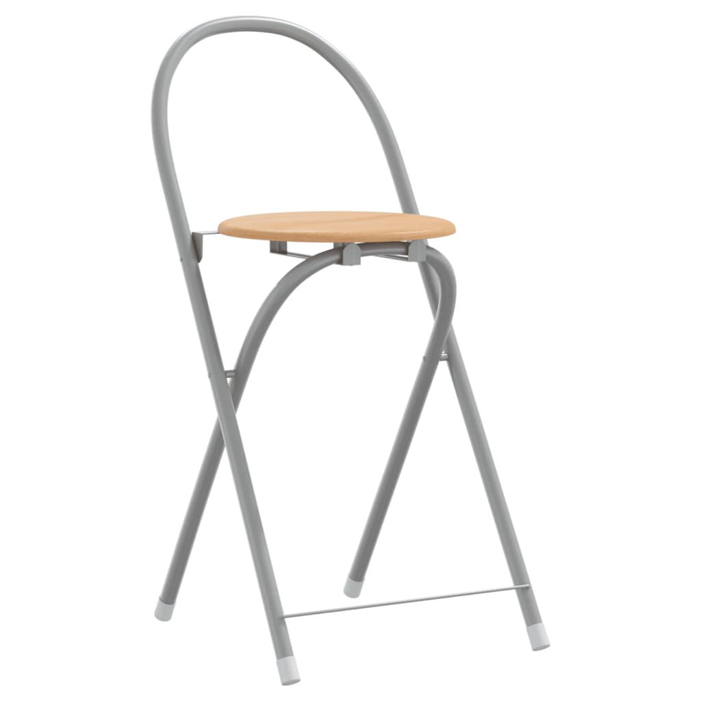 Zestaw barowy 3 części drewno konstrukcyjne i żelazo szaro-brązowy - number 6.