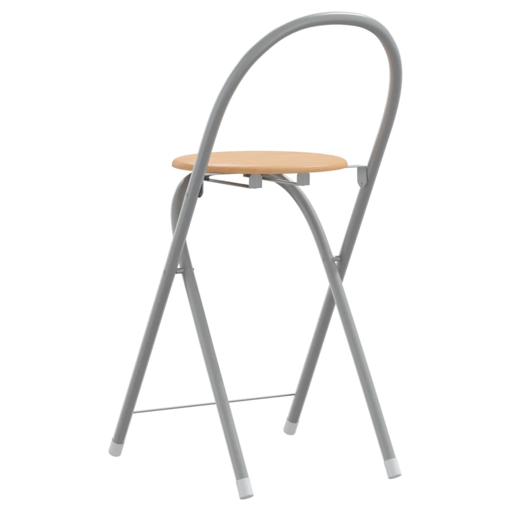 Zestaw barowy 3 części drewno konstrukcyjne i żelazo szaro-brązowy - number 9.