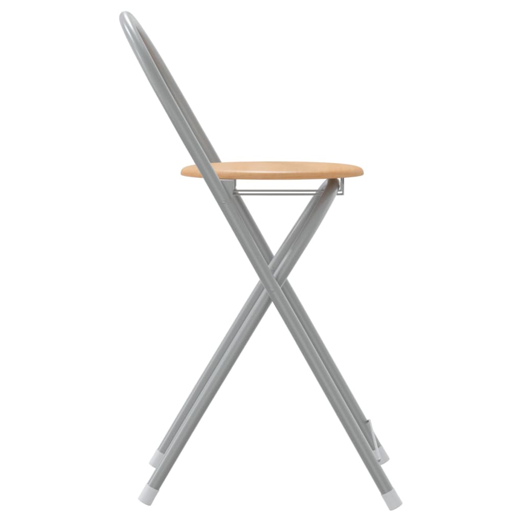 Zestaw barowy 3 części drewno konstrukcyjne i żelazo szaro-brązowy - number 8.