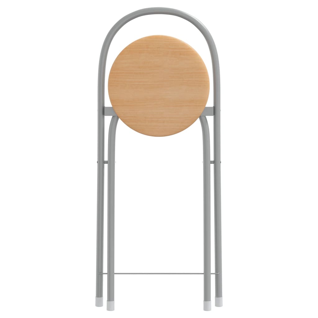 Zestaw barowy 3 części drewno konstrukcyjne i żelazo szaro-brązowy - number 10.