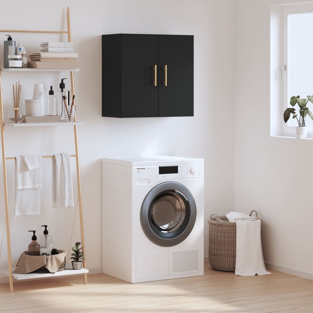 Vægskab 60x31x60 cm konstrueret træ - sort, ooo 1, 1, x - number 1.