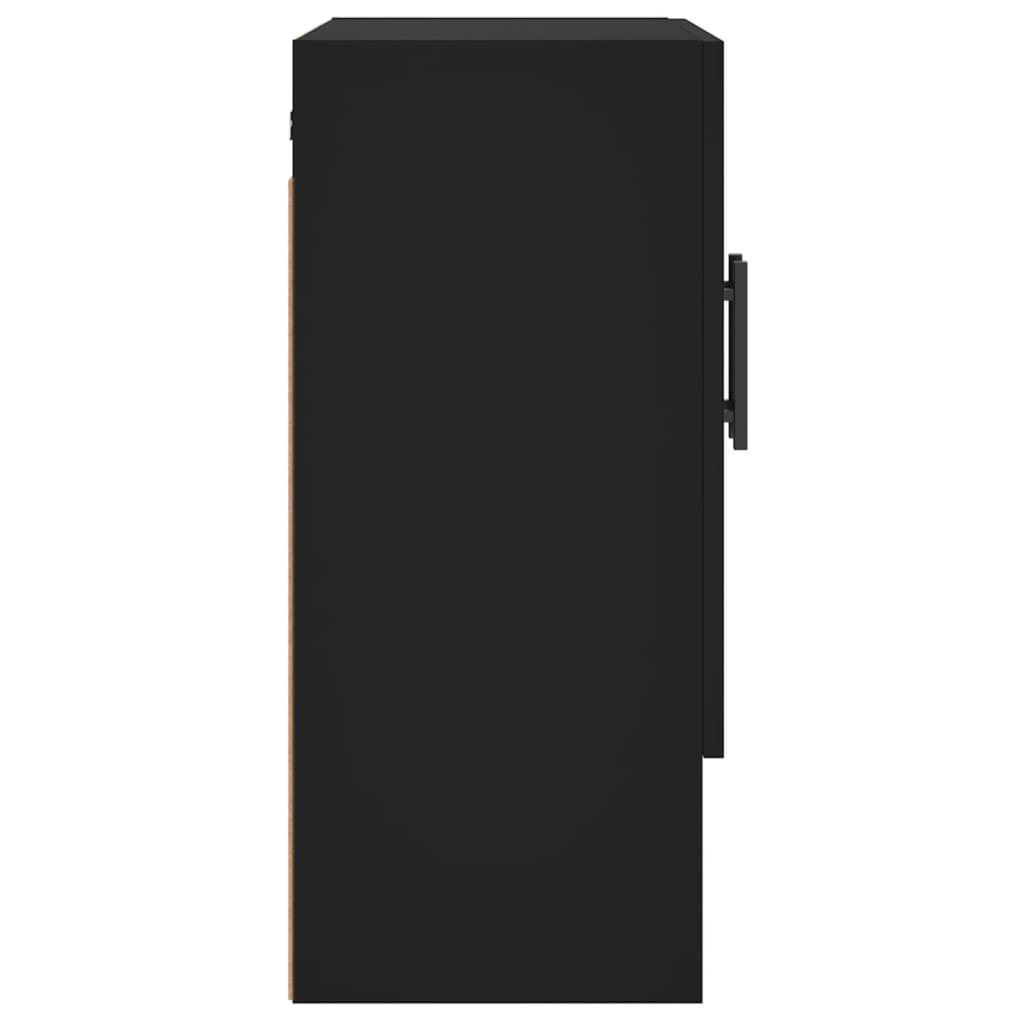 Vægskab 60x31x70 cm konstrueret træ - sort, ooo 2, 1, x - number 7.