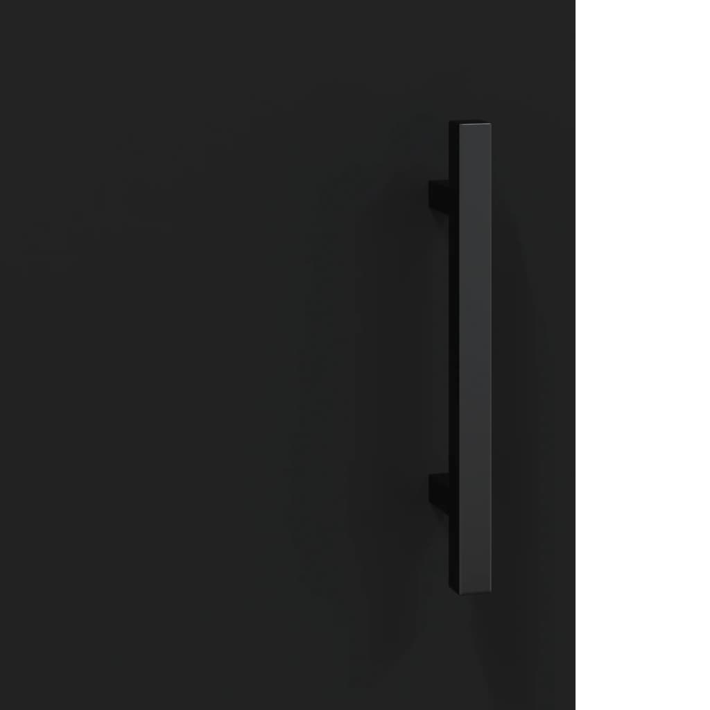 Vægskab 60x31x70 cm konstrueret træ - sort, ooo 2, 1, x - number 9.