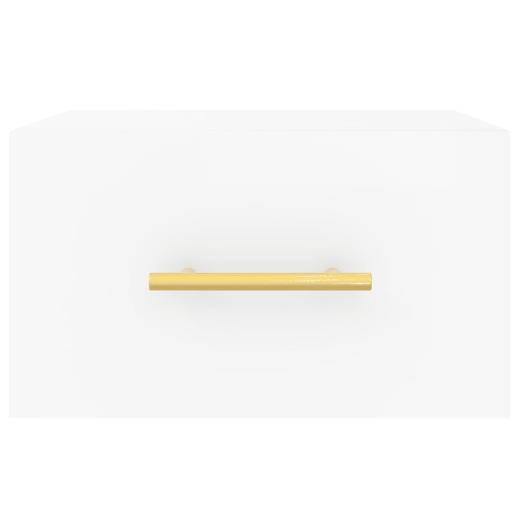 Væghængte sengeborde stk. 35x35x20 cm - hvid, 2, 1 - number 6.