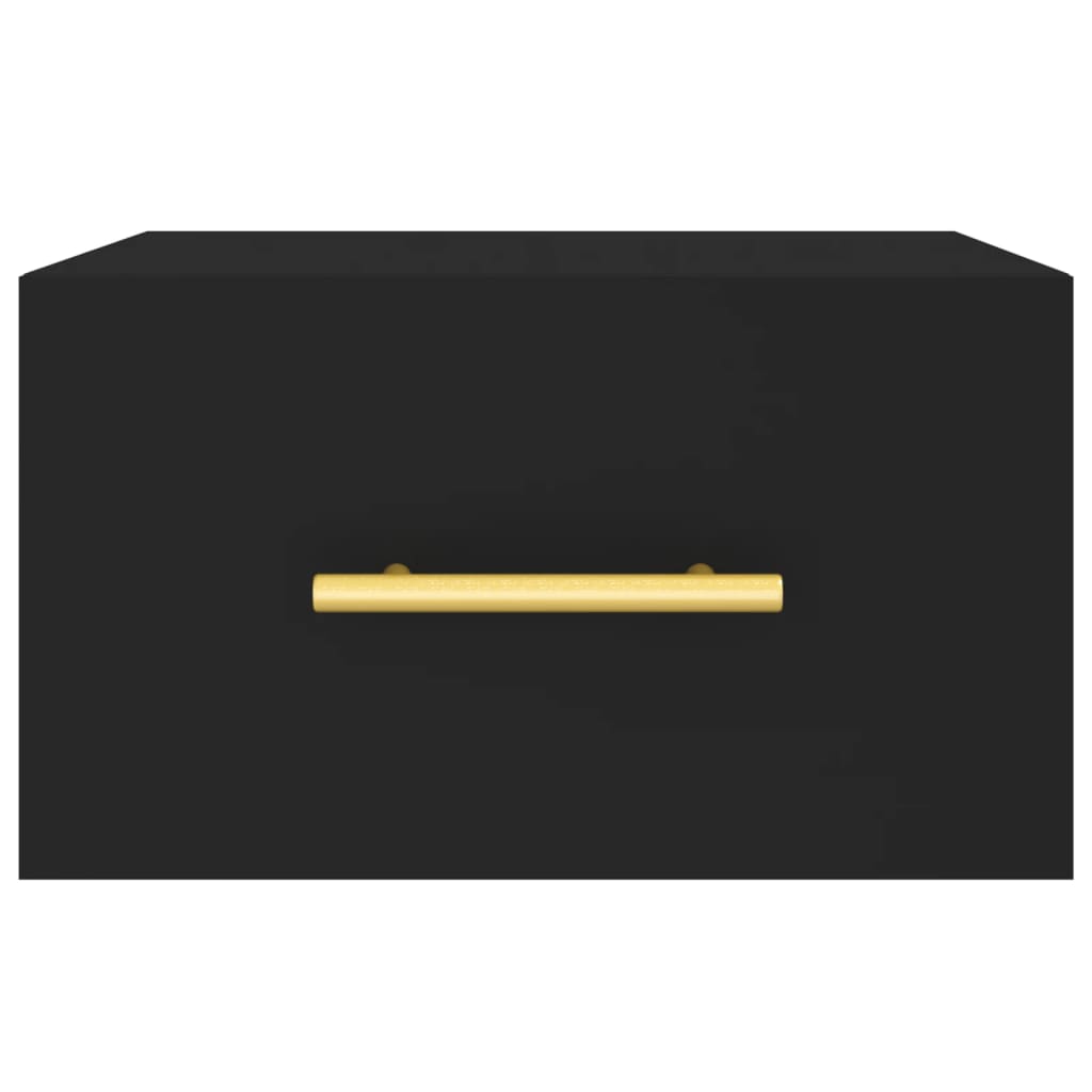 Væghængte sengeborde stk. 35x35x20 cm - sort, 2, 1 - number 6.