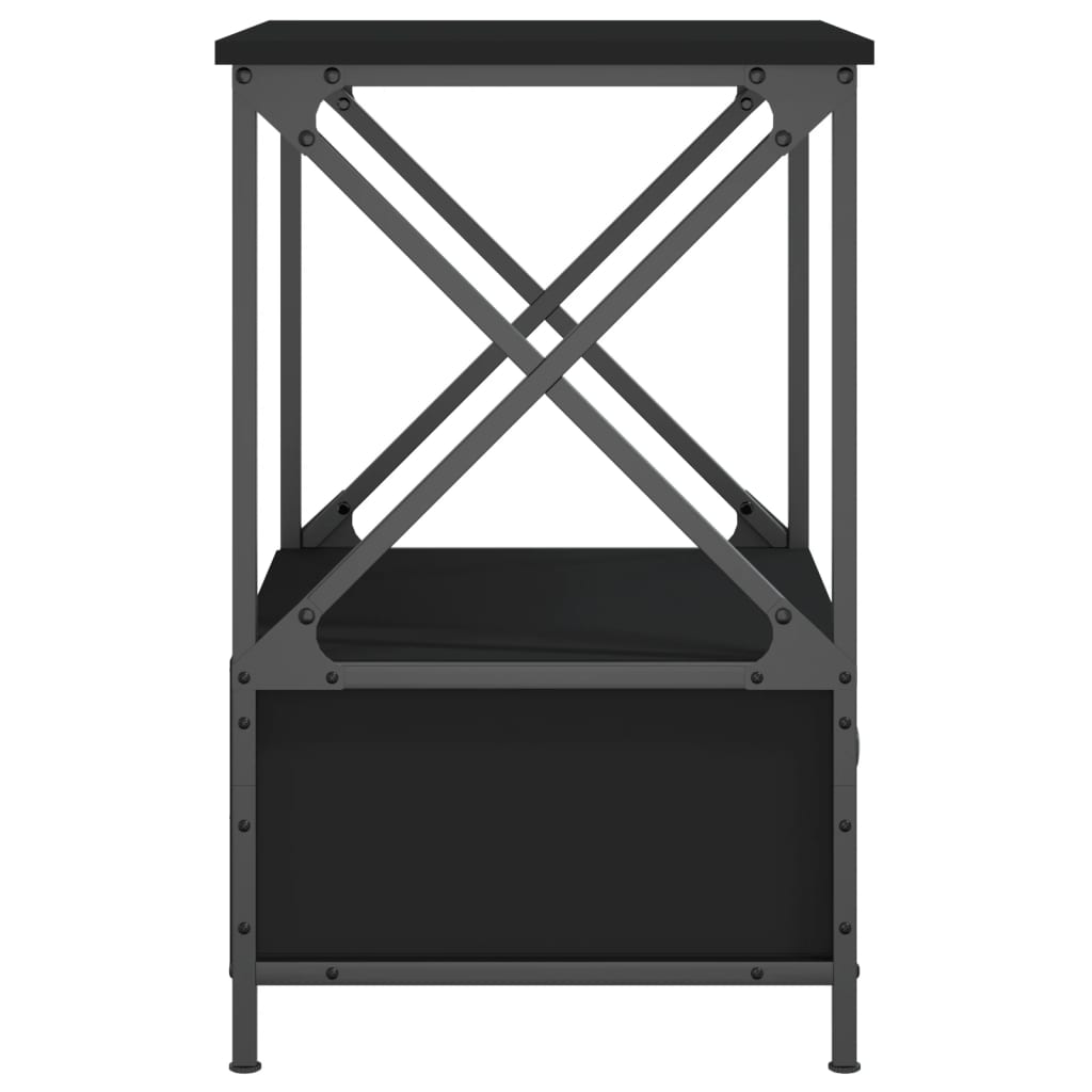 Nattbord pc. 50x41x65 cm konstruert tre - svart, 2 - number 8.