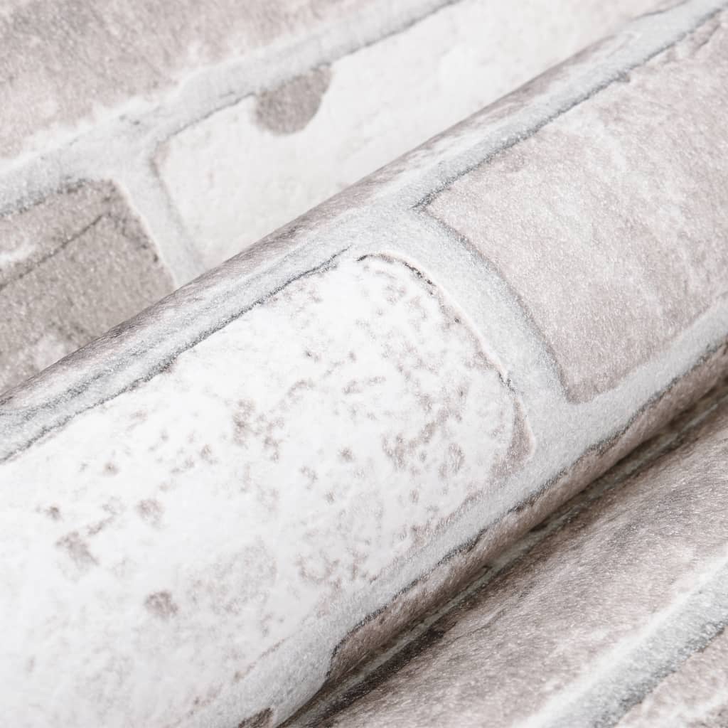 Wallpaper 3d brick pattern gray - brick, 1 - number 6.