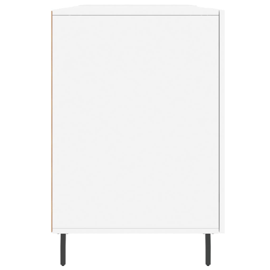 Biurko 140x50x75 cm drewno klejone - białe - number 7.