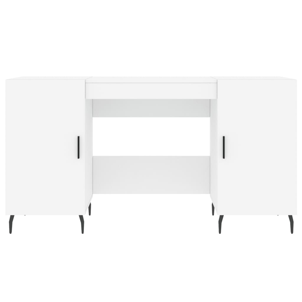 Biurko 140x50x75 cm drewno klejone - białe - number 6.