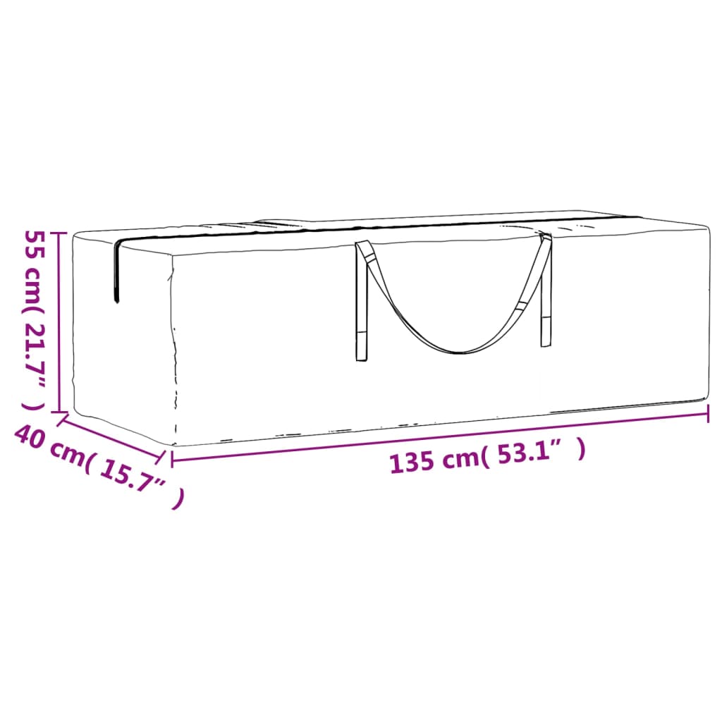 Juletreoppbevaringsposer stk. polyetylen svart - 135 x 40 x 55 cm, 2 - number 9.