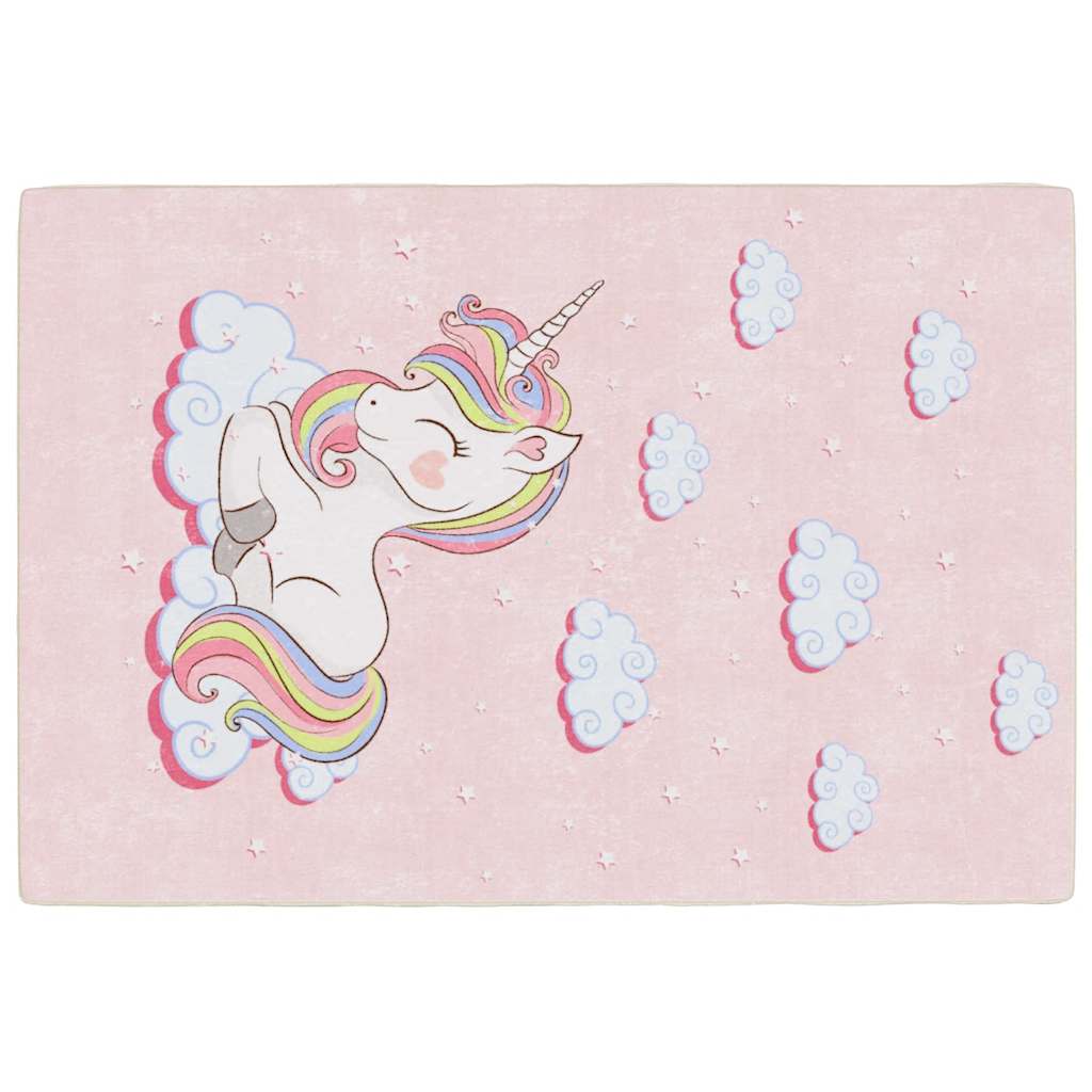 Tapis pour enfant 160x230 cm antidérapant lavable licorne - number 2.