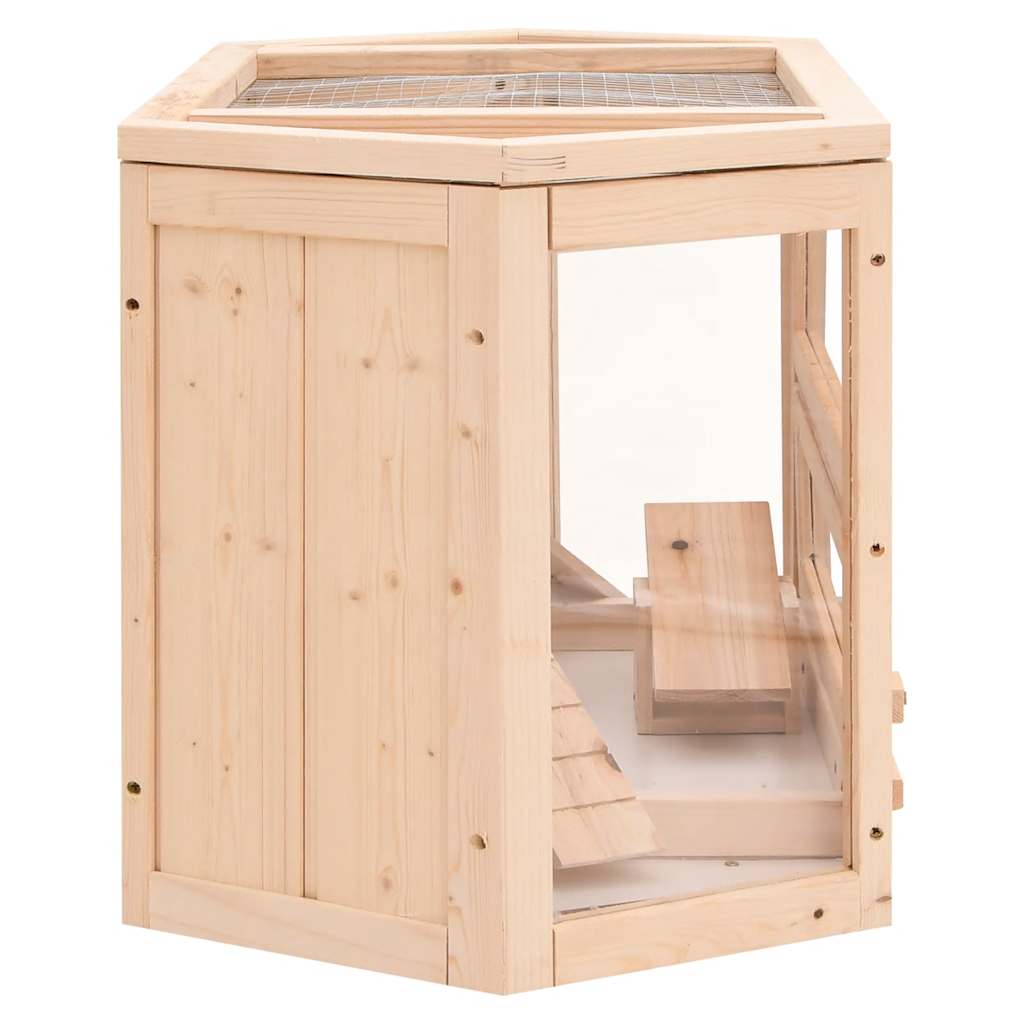Cage pour hamster 80x40x43 cm en bois de pin massif - 75 x 36,5 x 38 cm (l x l x h), 44,5 x 34,5 cm (l x l) - number 5.