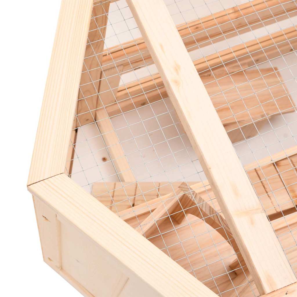 Cage pour hamster 80x40x43 cm en bois de pin massif - 75 x 36,5 x 38 cm (l x l x h), 44,5 x 34,5 cm (l x l) - number 8.