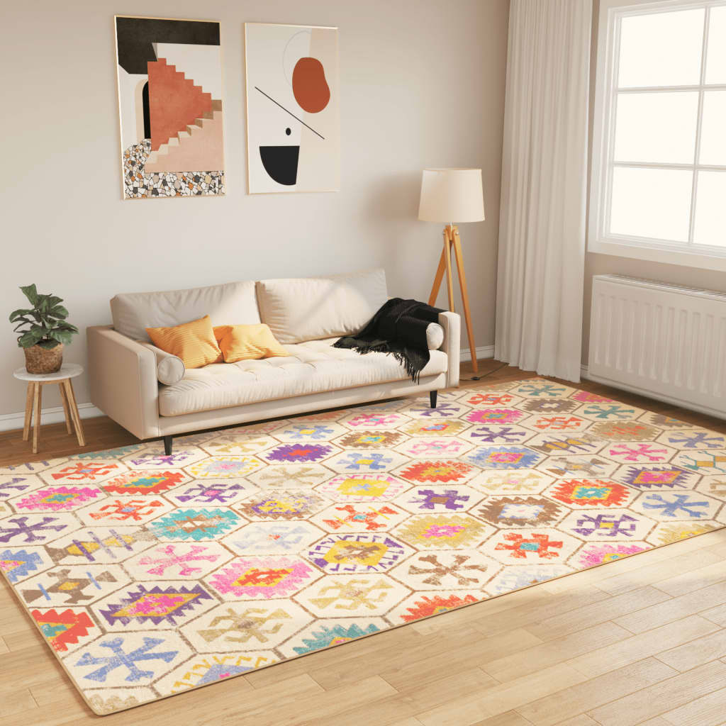 Carpet washable and non -slip - blue and white, 190 x 300 cm - number 1.