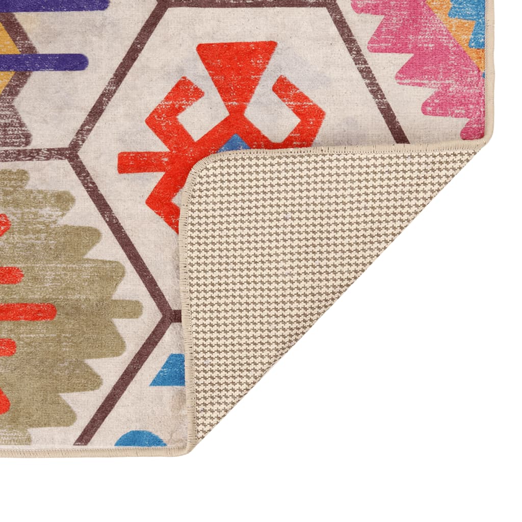 Tapis lavable et non-glissade - bleu et blanc, 190 x 300 cm - number 4.