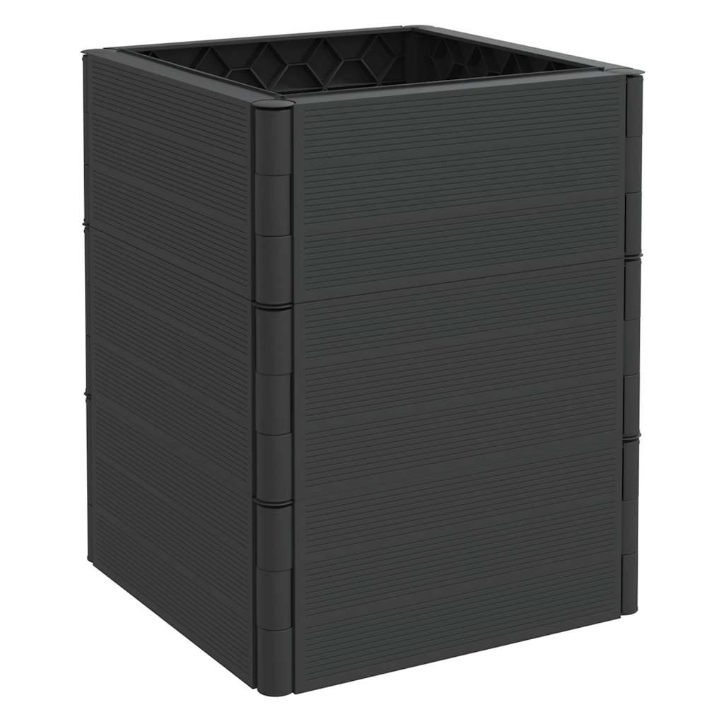 Plant boxes 2 pcs. pp anthracite grey - number 4.