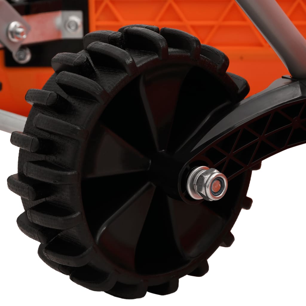 Dvostruka kutna lopata za snijeg s produljivom ručkom čelično narančasta - number 6.