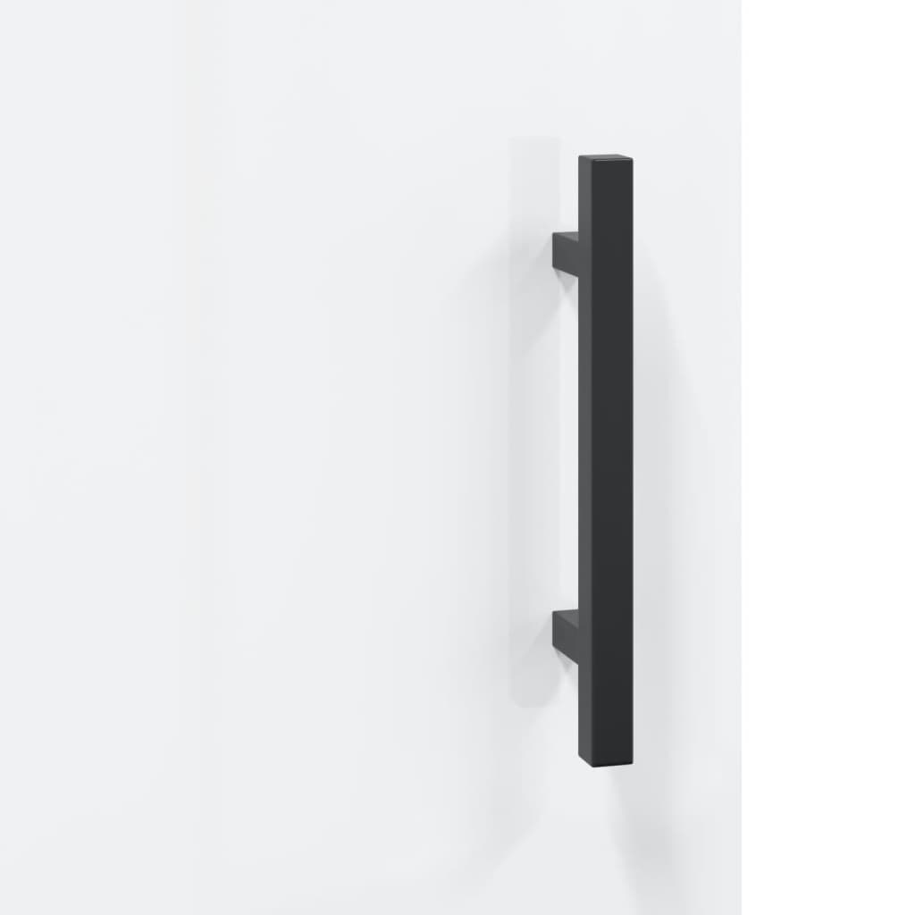 Vægskab 34,5x34x90 cm konstrueret træ hvid højglans - number 12.