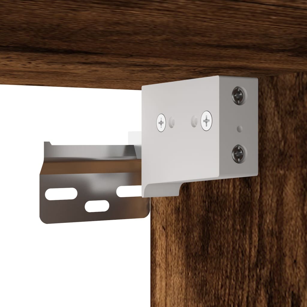 Vægskab 34,5x34x90 cm konstrueret træ røget egetræsfarve - number 11.