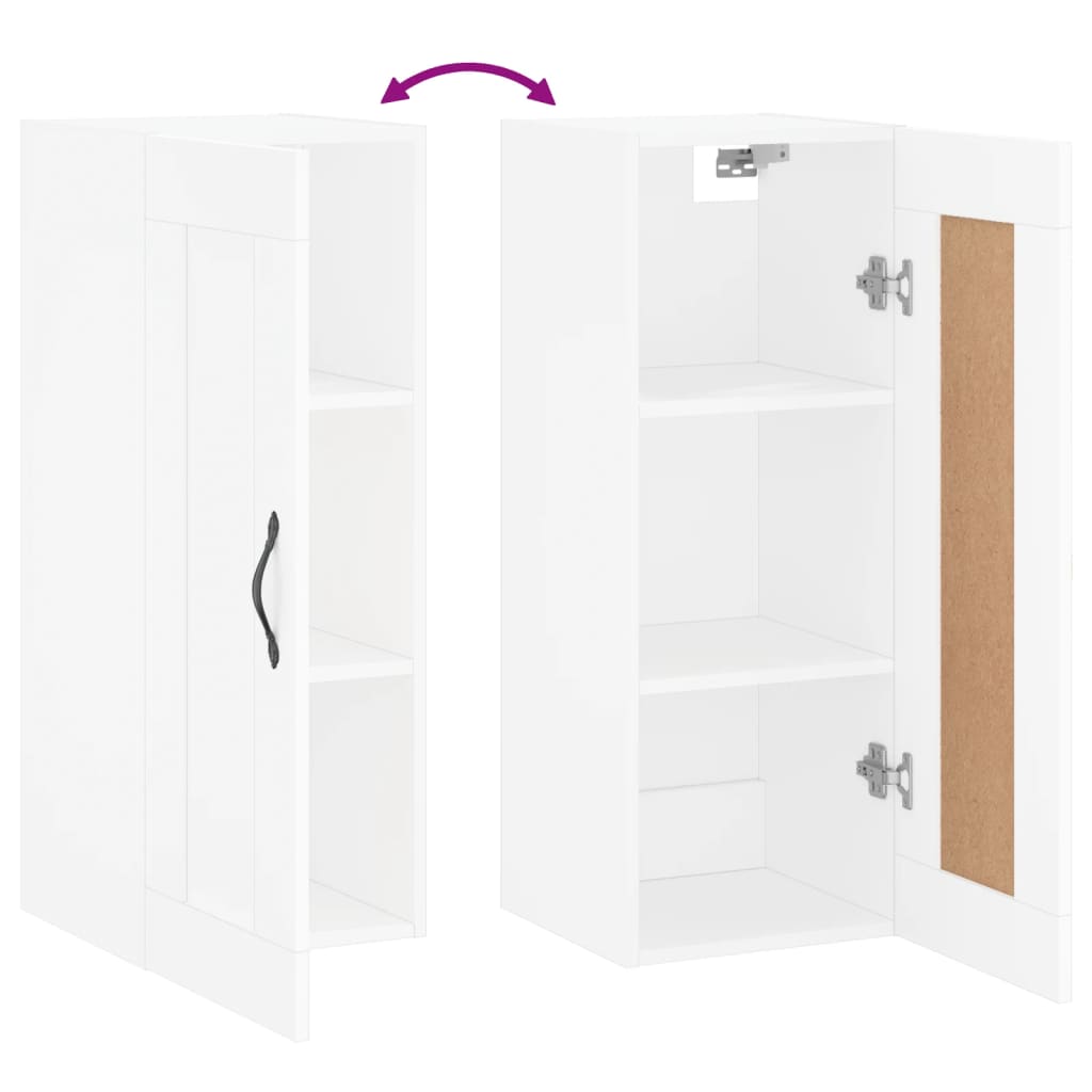 Zidni ormar 34,5x34x90 cm konstruirano drvo - bijeli, 1 - number 10.