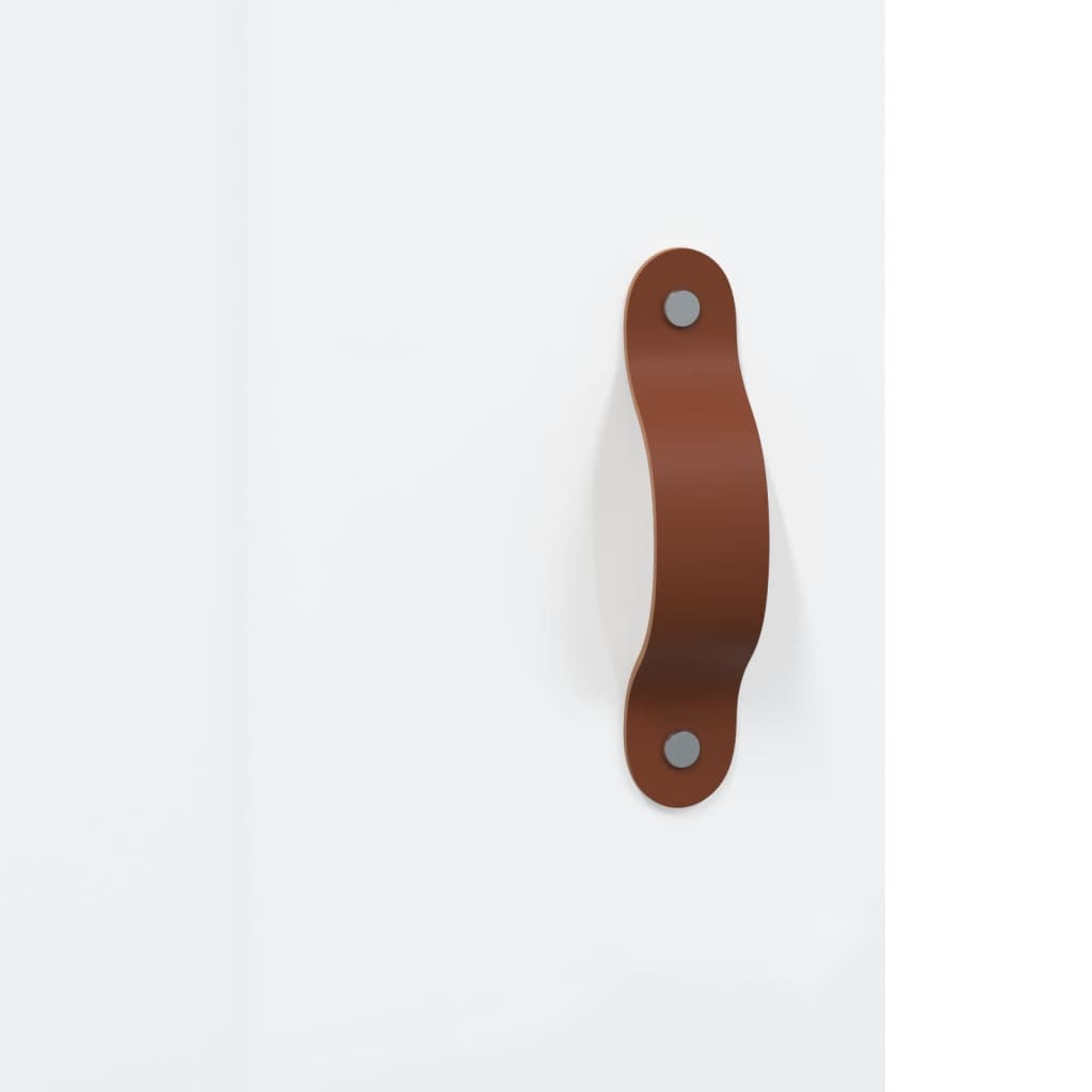 Vægskab 34,5x34x90 cm konstrueret træ hvid højglans - number 12.