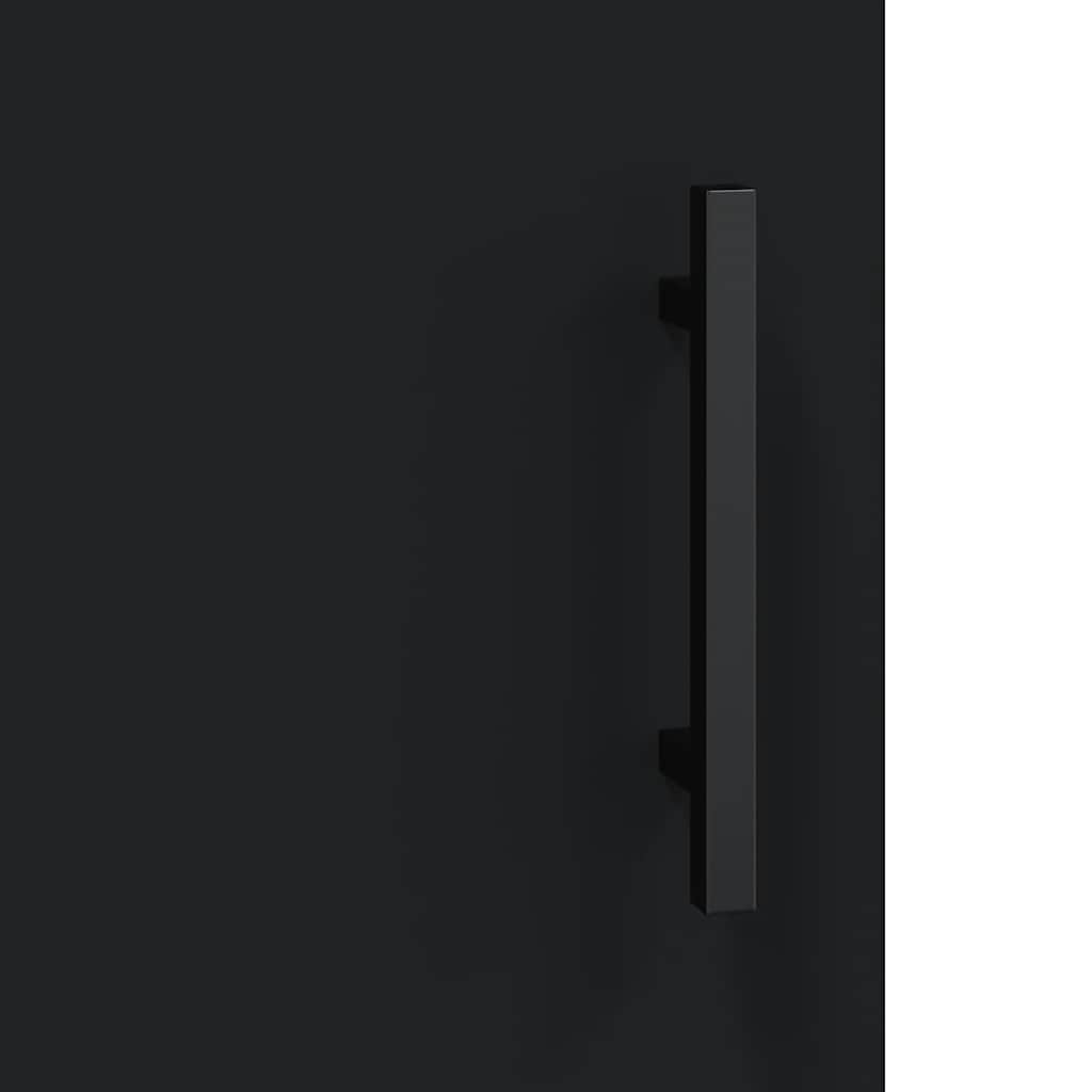 Vægskab 69,5x34x90 cm konstrueret træ - sort, 1 - number 11.