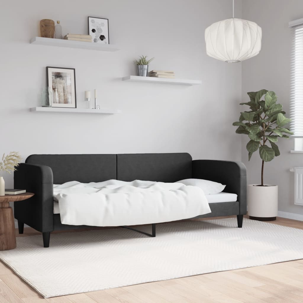 Daybed stof - sort, 80 x 200 cm, uden madras - number 1.