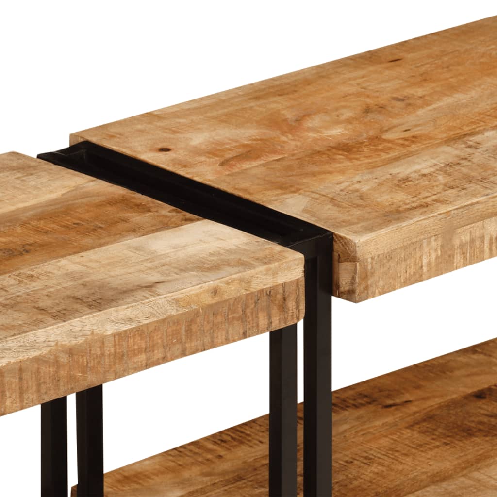 Tv-bord 140x30x40 cm - svart, 1, 140 cm, heltre mangotre - number 6.