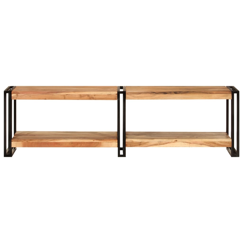 Tv-bord 140x30x40 cm - sort, 1, 140 cm, massivt akasietre - number 2.