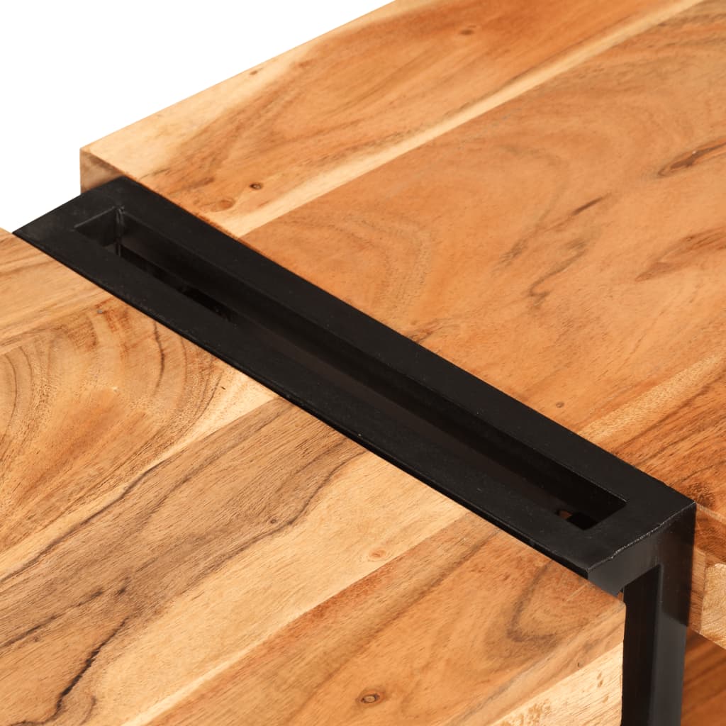 Tv-bord 140x30x40 cm - sort, 1, 140 cm, massivt akasietre - number 6.