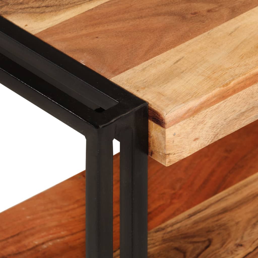 Tv-bord 140x30x40 cm - sort, 1, 140 cm, massivt akasietre - number 5.