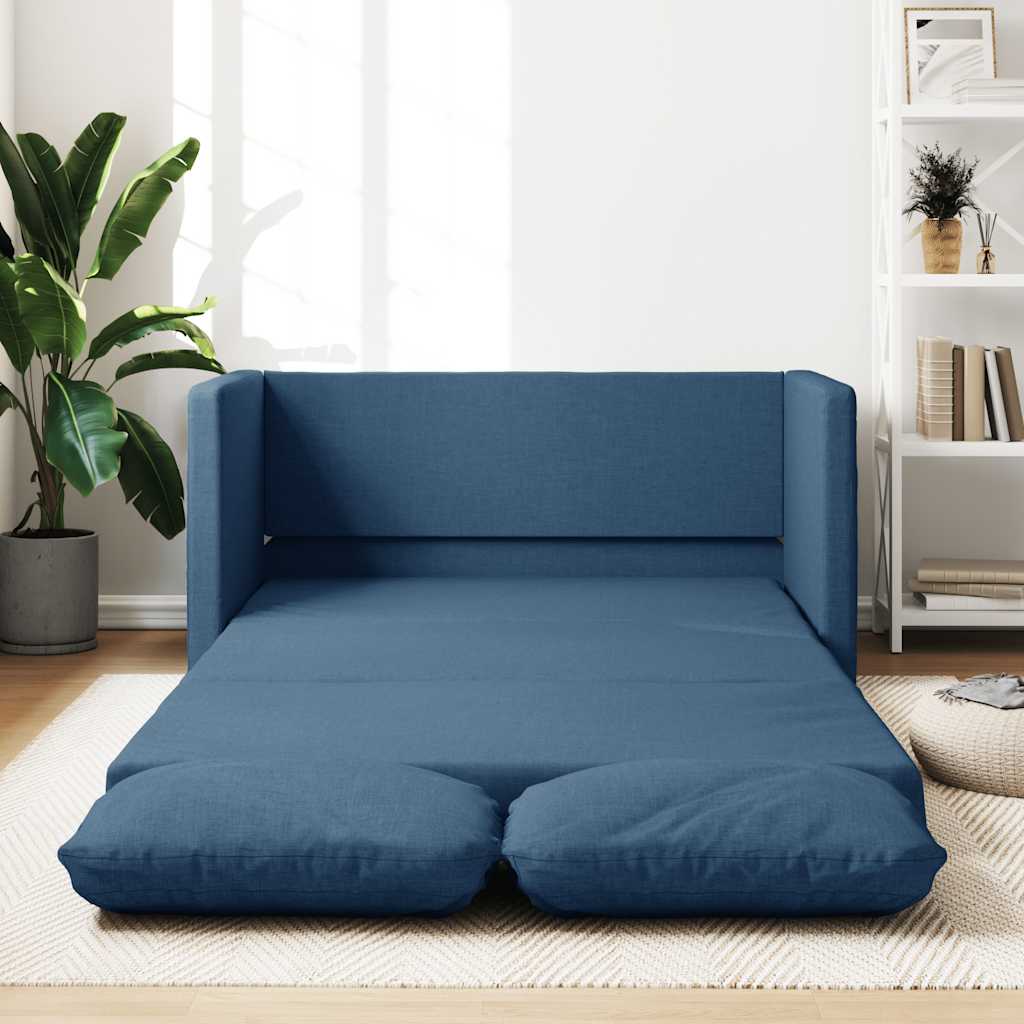2-i-1 sovesofa 112x174x55 cm stof - blå - number 1.