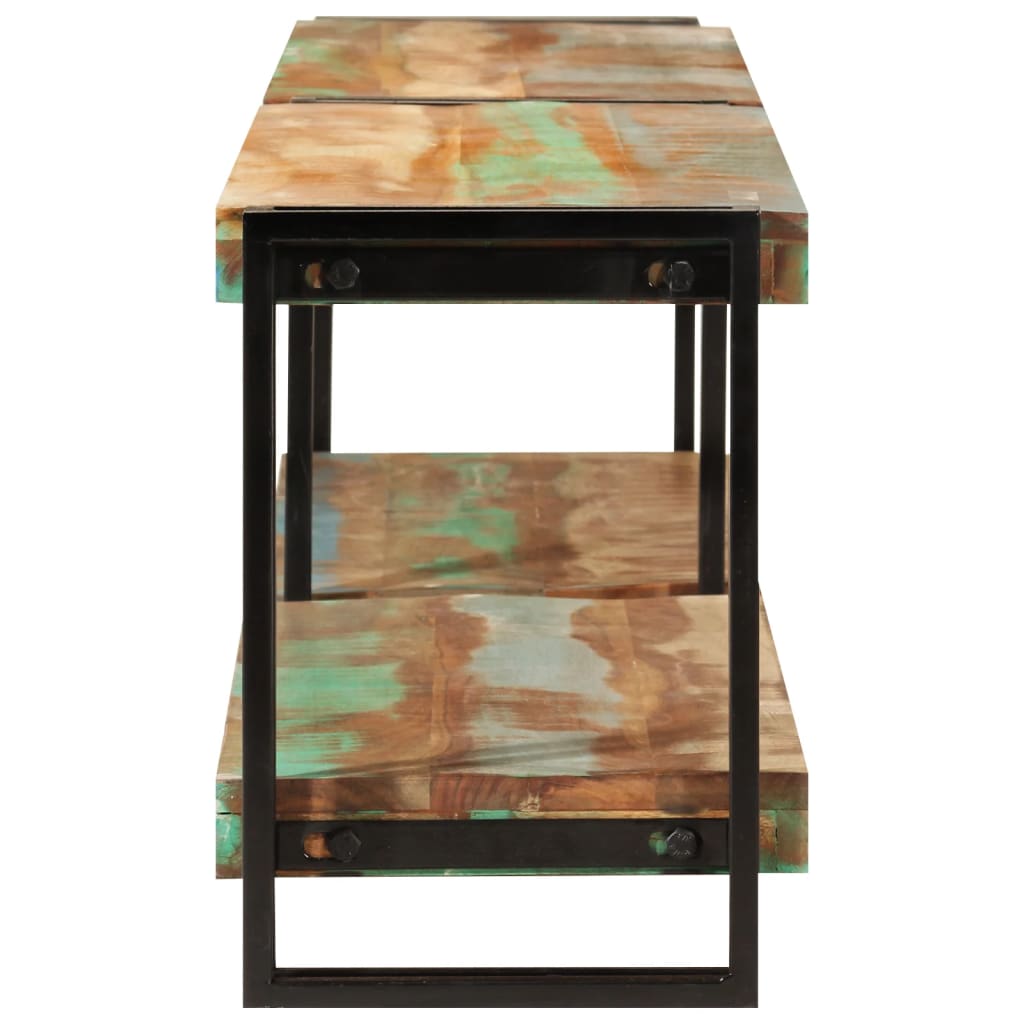 Tv-bord 180x30x40 cm massivt genbrugstræ - sort, 1, 180 cm, massivt genanvendt træ - number 3.