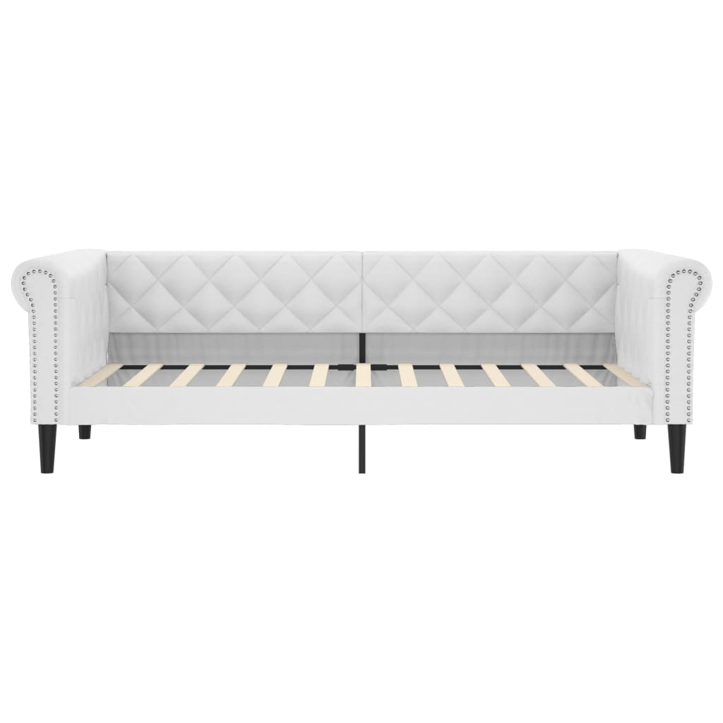 Daybed kunstlæder - hvid, 90 x 200 cm, uden madras - number 3.