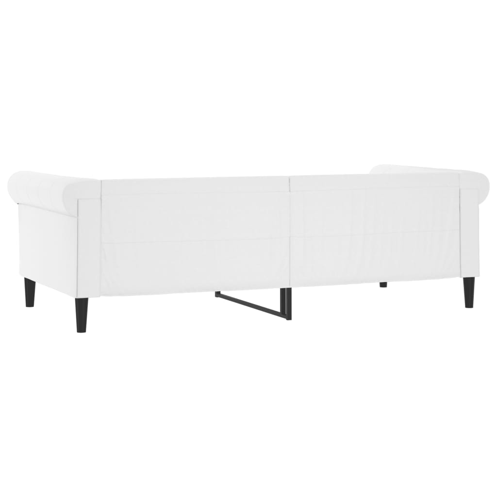 Daybed kunstlæder - hvid, 90 x 200 cm, uden madras - number 5.