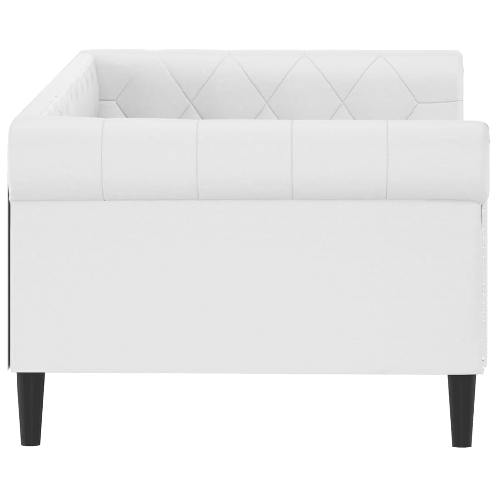 Daybed kunstlæder - hvid, 90 x 200 cm, uden madras - number 4.